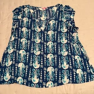 EUC Lilly Pulitzer Shelley top, sz XL